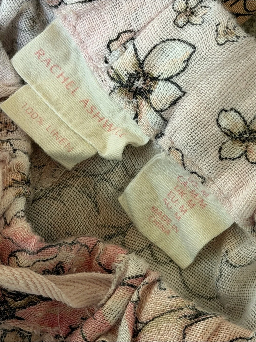Floral Linen & Cotton Pajama Set - Robe + PJ Set